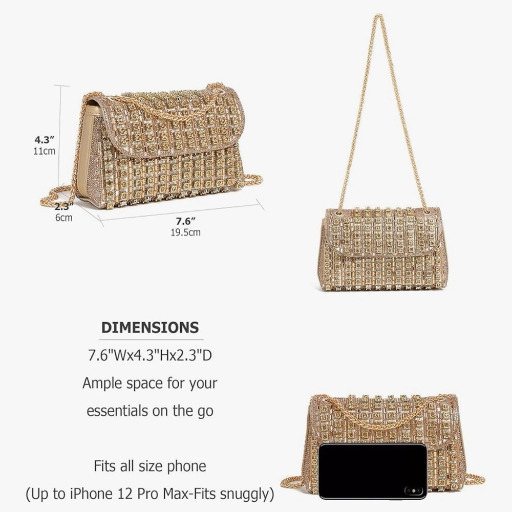 Chic Gold Chain Mini Bag - Picture 2 of 5